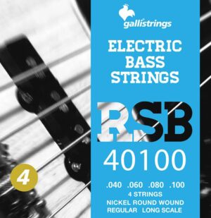 string set electric bass, nickel roundwound, regular, 040-060-080-100