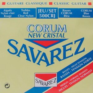 Savarez 500CRJ string set classic, New Cristal trebles, silverwound Corum basses, hybrid tension