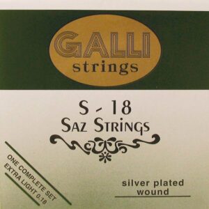 string set saz, silverplated extra light 007-009-007-014-022