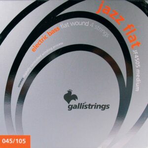 string set electric bass, polished stainless steel medium, 045-065-085-105
