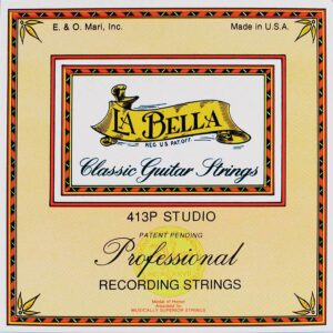 string set classic, studio, clear nylon trebles & gold polished basses