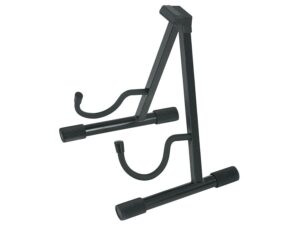 semi-foldable guitar stand, A-model, metal, black, made in EU, for electric guitar