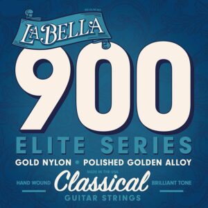 string set classic, gold nylon trebles & gold polished basses