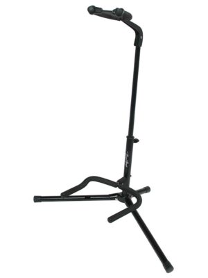 universal guitar stand, fork model, metal, black, with collapsable neck support