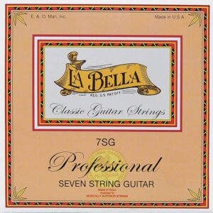 string set classic, clear nylon trebles and silverplated basses, for 7-string