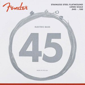 string set electric bass, stainless steel flatwound, light, 045-060-080-100