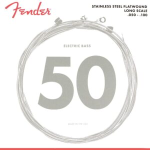 string set electric bass, stainless steel flatwound, medium light, 050-065-085-100