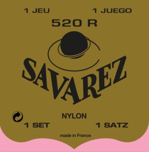 string set classic, Rouge, rectified nylon, traditional basses, normal tension