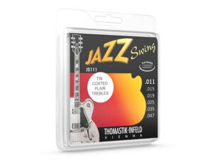 string set electric, nickel flatwound, 011T-015T-019-025-035-047 tinplated trebles