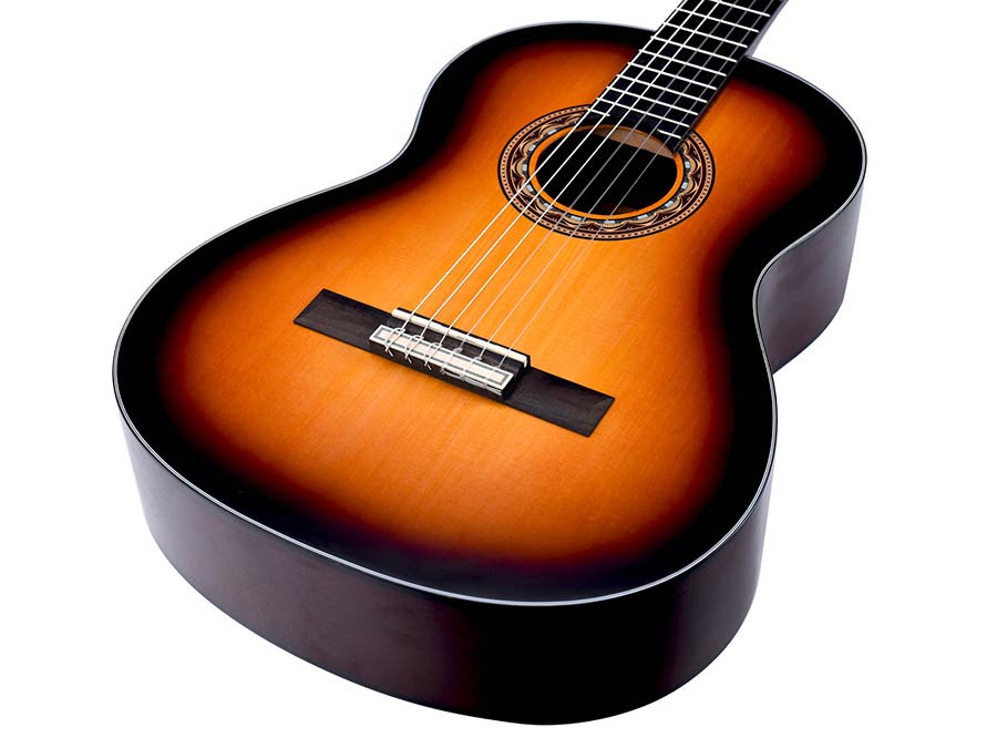 classic guitar 4/4, sitka spruce & mahogany, antique sunburst satin - Afbeelding 7