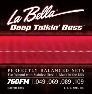 string set electric bass, stainless steel flatwound, medium, 049-069-089-109