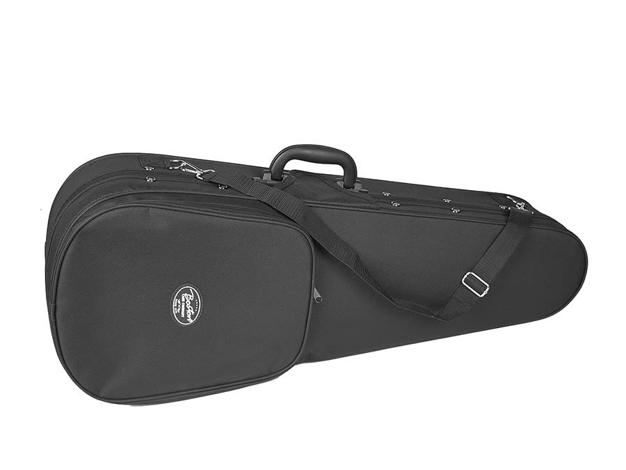 cloth covered polystyrene case for soprano ukulele, with accessory pocket and back strap - Afbeelding 3