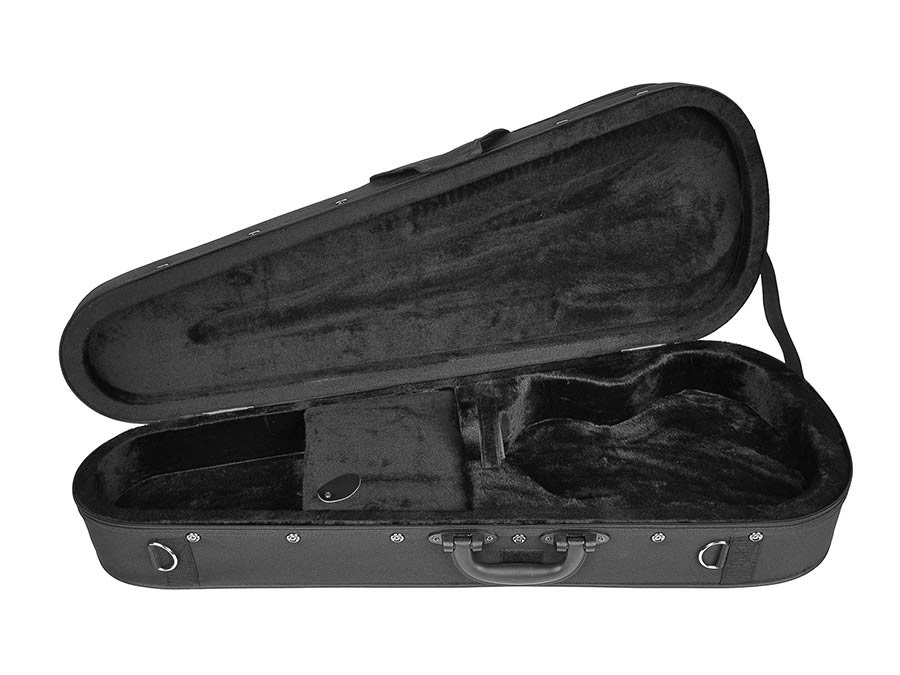 cloth covered polystyrene case for soprano ukulele, with accessory pocket and back strap - Afbeelding 4