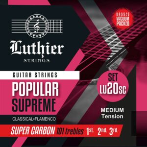 string set classic, flamenco Popular Supreme, medium tension, with carbon trebles