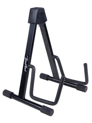 semi-foldable stand, A-model with lock, metal, black, for acoustic guitar