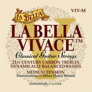 string set classic, fluorcarbon trebles & silverplated basses, medium tension