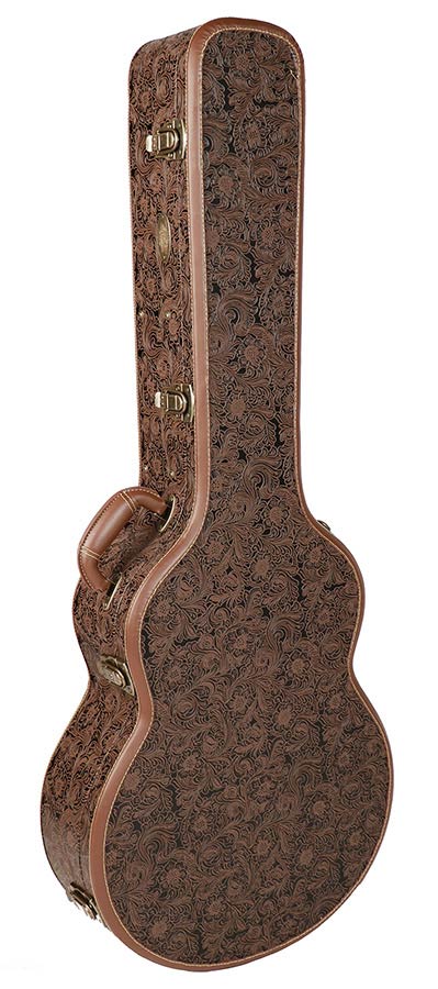 case for grand auditorium-model acoustic guitar, wood, shaped model, carved fractals - Afbeelding 2