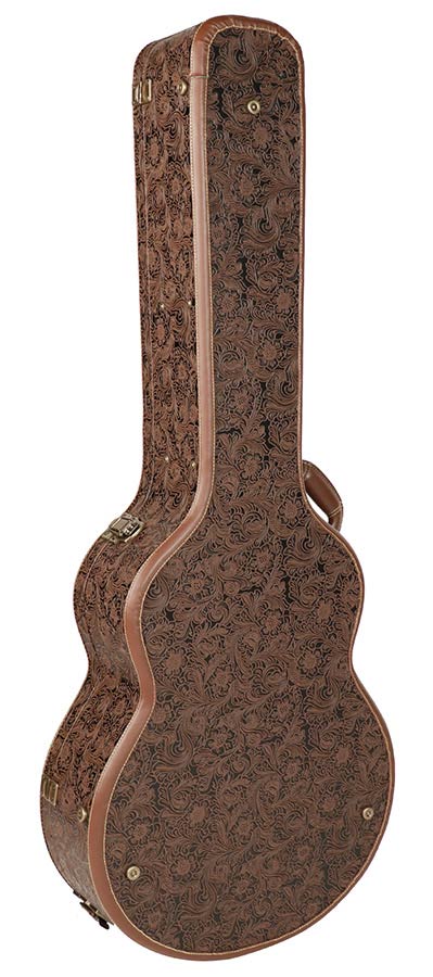 case for grand auditorium-model acoustic guitar, wood, shaped model, carved fractals - Afbeelding 3