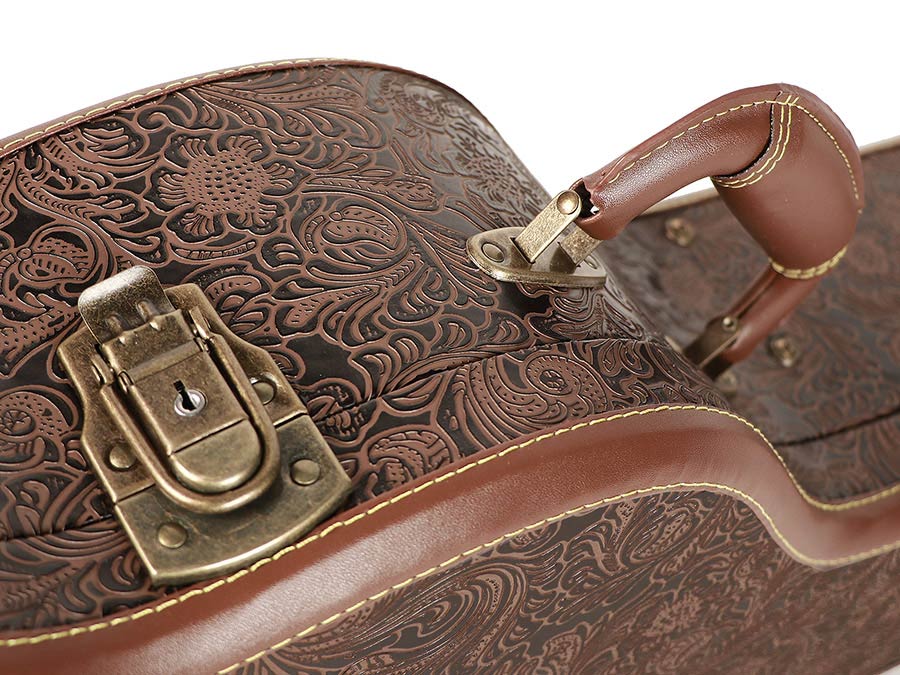 case for grand auditorium-model acoustic guitar, wood, shaped model, carved fractals - Afbeelding 4