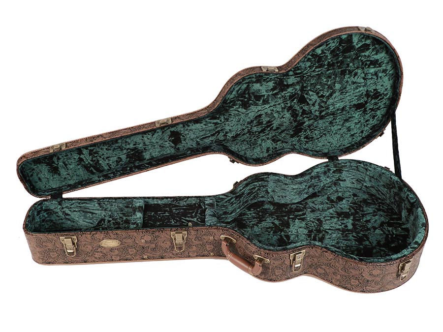 case for grand auditorium-model acoustic guitar, wood, shaped model, carved fractals - Afbeelding 6