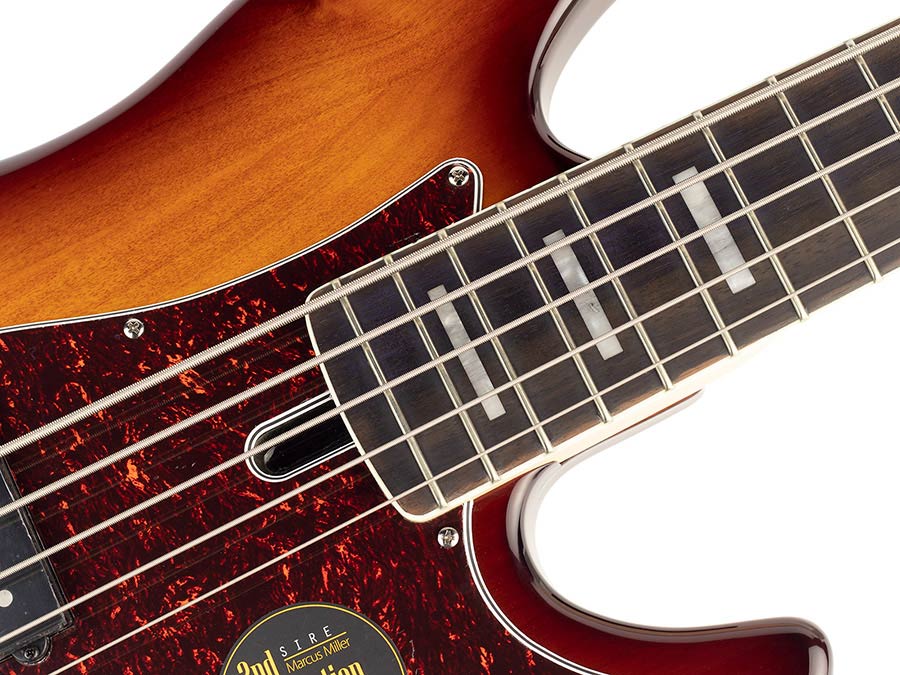 alder 5-string active bass guitar tobacco sunburst - Afbeelding 7