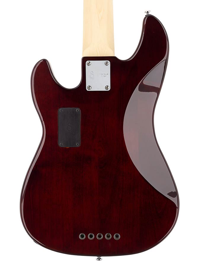 alder 5-string active bass guitar tobacco sunburst - Afbeelding 8