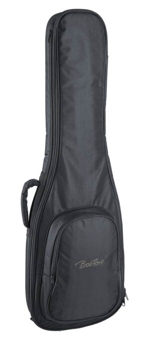 gig bag for electric guitar, 6 mm. padding, nylon, 2 straps, large pocket, black
