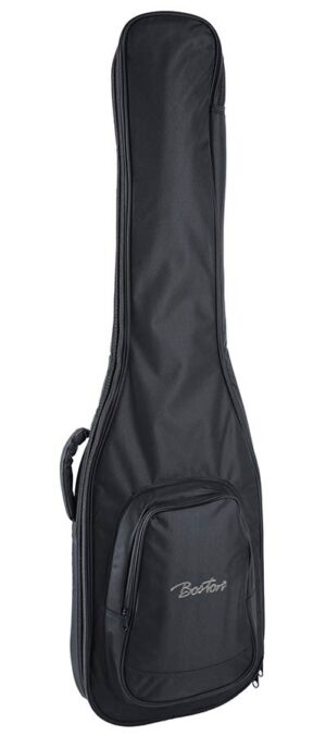 gig bag for electric bass guitar, 10 mm. padding, cordura, 2 straps, large pocket, black