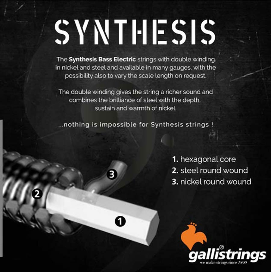string set electric bass, nickel and steel double winding, medium custom, 045-065-080-100 - Afbeelding 3