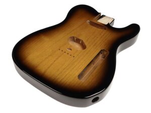 vintage body Teaser model (made in Japan), 3 piece alder, 2 tone sunburst PU