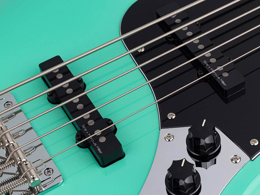 alder 5-string passive bass guitar mild green - Afbeelding 6
