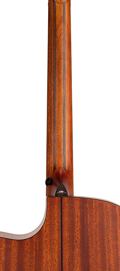auditorium guitar with solid mahogany top, mahogany b&s, cutaway with EQ, amara ebony fb, natural - Afbeelding 12