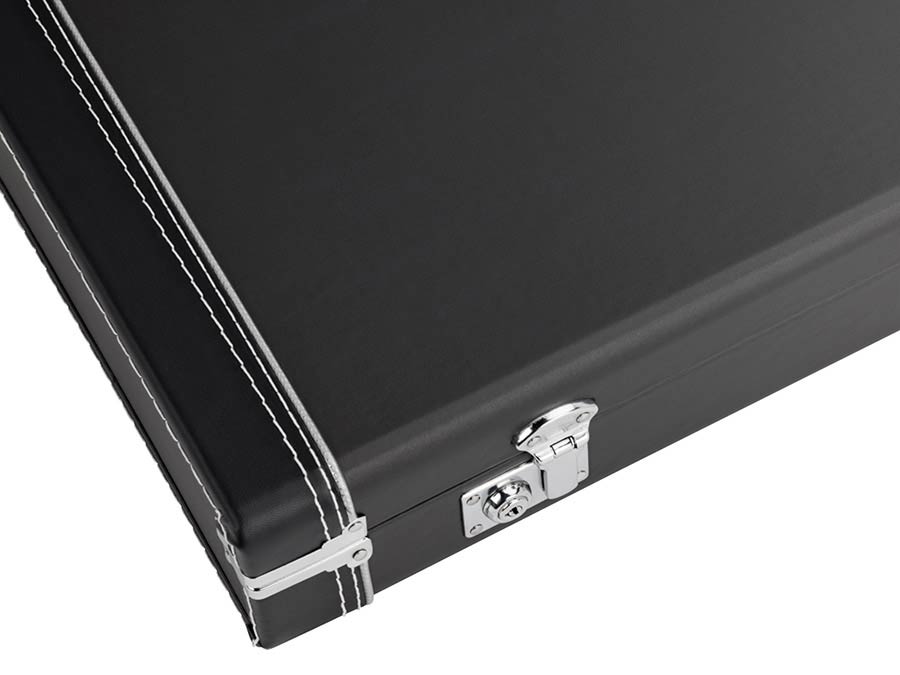 Ombré guitar case for Strat/Tele, Silver Smoke gradient colour, matching plush interior - Afbeelding 5