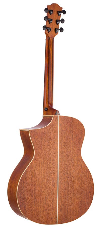 Hillside auditorium guitar with solid spruce top, mahogany b&s, cutaway, amara ebony fb, natural - Afbeelding 2