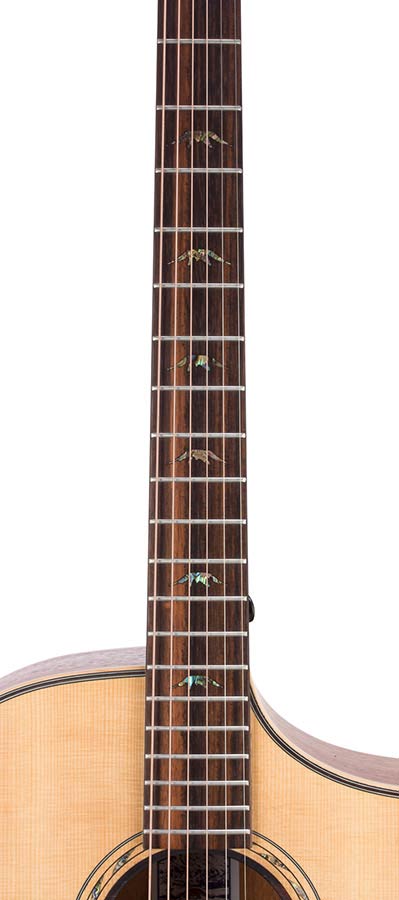 Hillside auditorium guitar with solid spruce top, mahogany b&s, cutaway, amara ebony fb, natural - Afbeelding 11