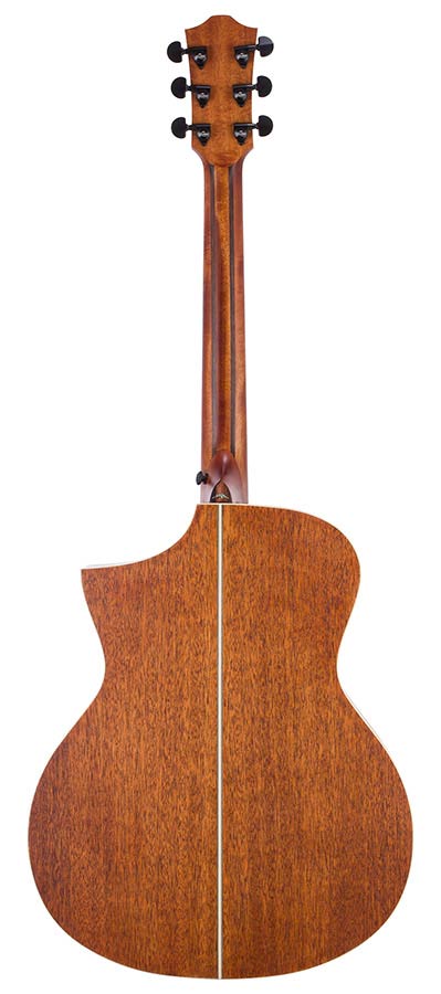 Hillside auditorium guitar with solid spruce top, mahogany b&s, cutaway, amara ebony fb, natural - Afbeelding 4
