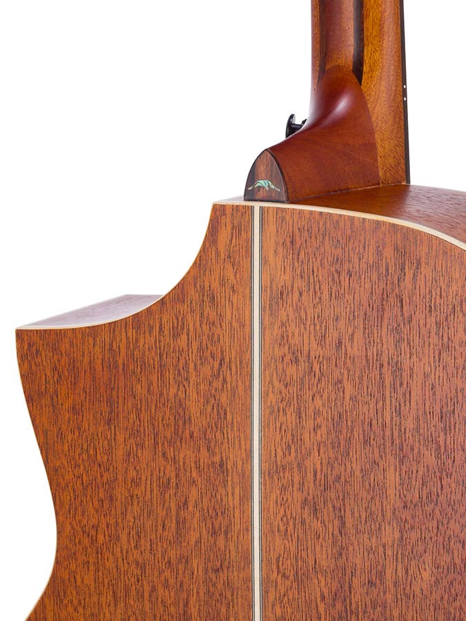 Hillside auditorium guitar with solid spruce top, mahogany b&s, cutaway, amara ebony fb, natural - Afbeelding 10
