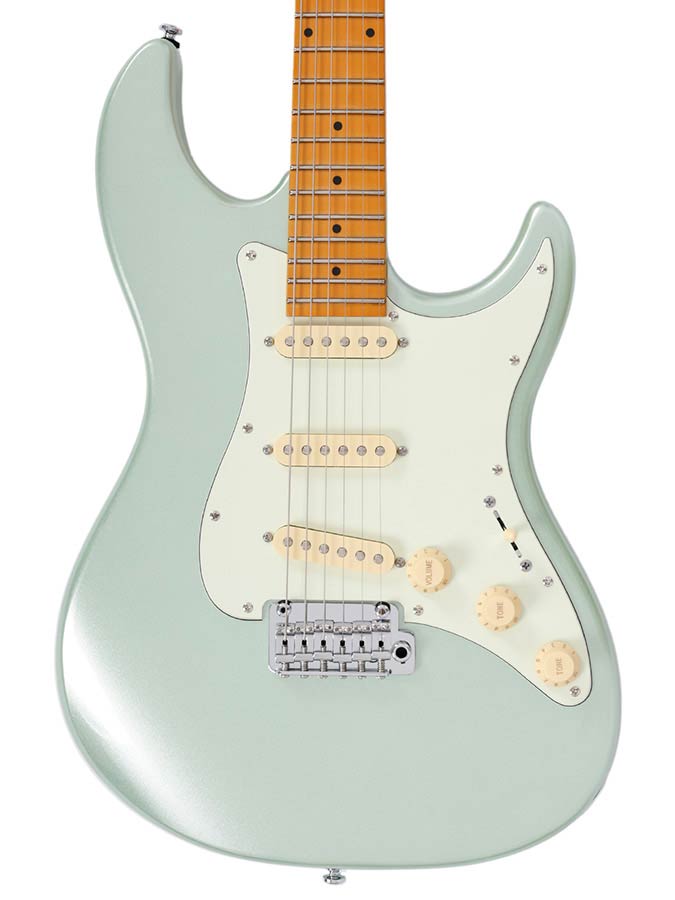 alder electric guitar S-style, surf green metallic - Afbeelding 4