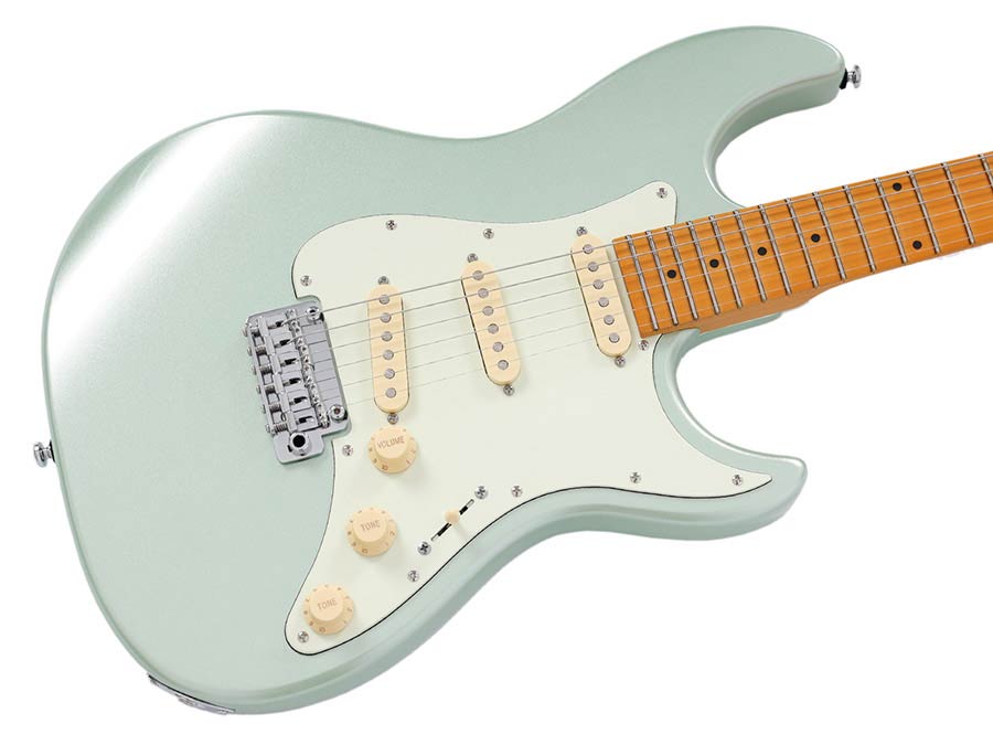 alder electric guitar S-style, surf green metallic - Afbeelding 5