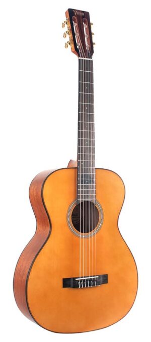 nylon string auditorium guitar, sitka spruce & nato, vintage natural