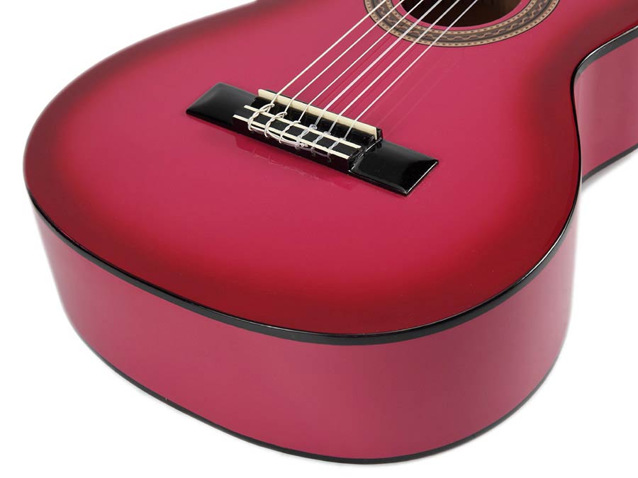 classic guitar 1/4, linden body, maple fb, pink sunburst - Afbeelding 7