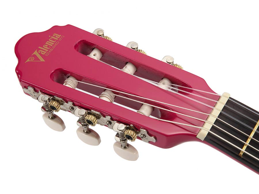 classic guitar 1/4, linden body, maple fb, pink sunburst - Afbeelding 9