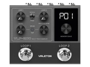multi-track (24 bit stereo) looper pedal with drum patterns, 6 hrs recording