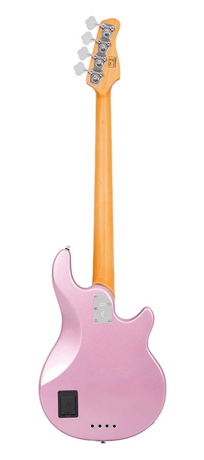 lefty mahogany 4-string active bass guitar, burgundy - Afbeelding 2