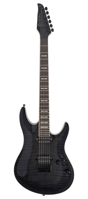 alder+flame veneer electric guitar transparent black