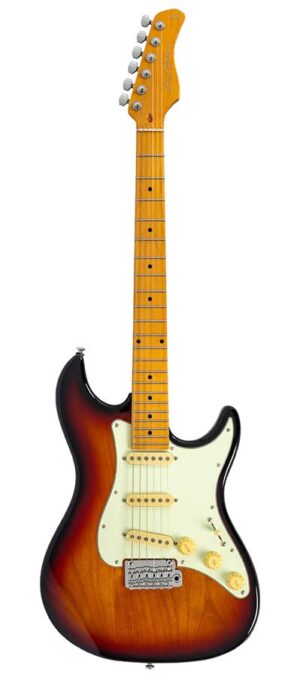 electric guitar S-style 3-tone sunburst