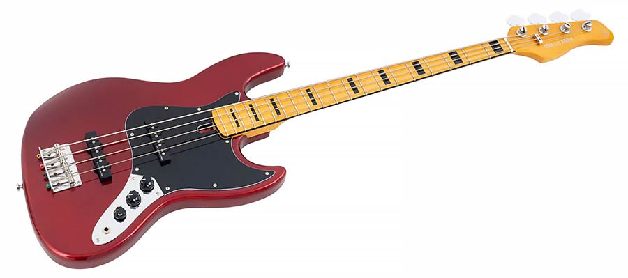 Sire Basses V5 Series Marcus Miller alder 4-string passive bass guitar candy apple red - Afbeelding 3