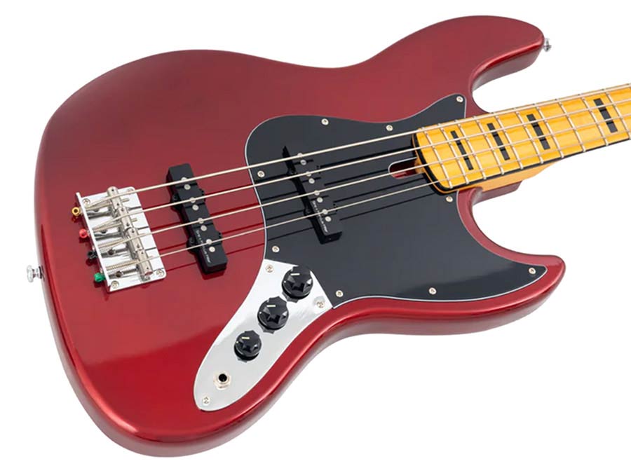 Sire Basses V5 Series Marcus Miller alder 4-string passive bass guitar candy apple red - Afbeelding 4
