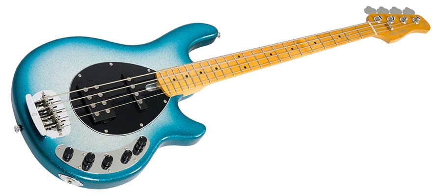 mahogany 4-string active bass guitar, skyburst sparkle - Afbeelding 3