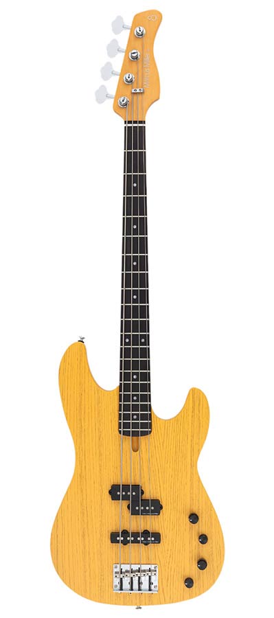 mahogany+ash top 4-string active bass guitar butterscotch blonde